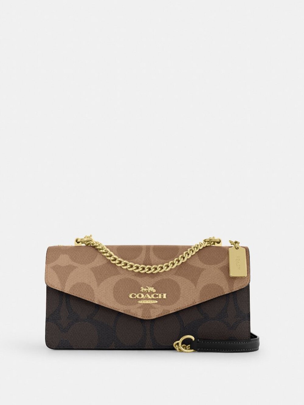 Coach Klare Envelope Crossbody Bag In Blocked Signature Canvas